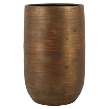 Keramikvase RODYN mit Rillen, Farbverlauf, gold, 50cm, Ø32cm Keramikvase RODYN mit Rillen, Farbverlauf, gold, 50cm, Ø32cm