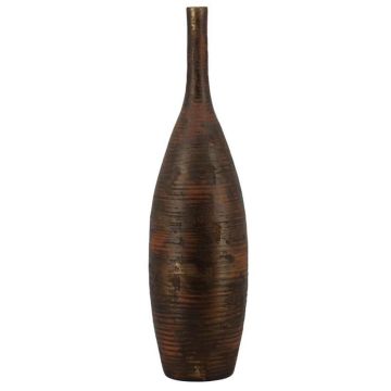 Keramikvase Dekoflasche RODYN mit Rillen, Farbverlauf, gold, 80cm, Ø23cm Keramikvase Dekoflasche RODYN mit Rillen, Farbverlauf, gold, 80cm, Ø23cm