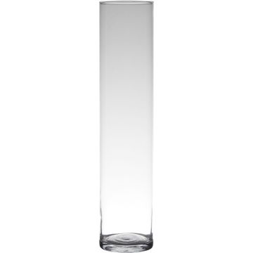 Glas Boden Vase Zylinder SANYA EARTH, klar, 50cm, Ø9cm