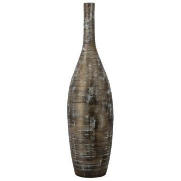 Keramikvase Dekoflasche RODYN mit Rillen, Farbverlauf, braun, 100cm, Ø26cm Keramikvase Dekoflasche RODYN mit Rillen, Farbverlauf, braun, 100cm, Ø26cm