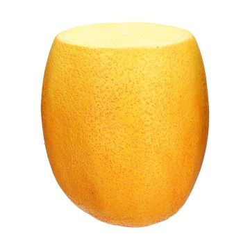 Nebentisch MOLANI in Zitronenform, gelb-weiß, 43,5cm, Ø40,5cm