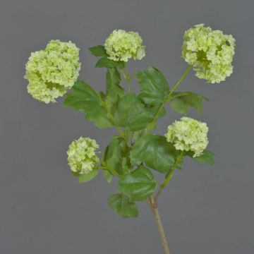 Textilzweig Schneeball JIVA, hellgrün, 60cm, Ø4-7cm