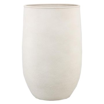 Pflanzvase SOLIM, Reliefmuster, Keramik, weiß, 40cm, Ø26cm Pflanzvase SOLIM, Reliefmuster, Keramik, weiß, 40cm, Ø26cm