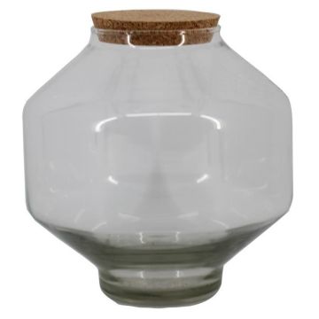 Glas Terrarium MAGNUN mit Korken, Standfuß, klar, 22cm, Ø20cm Glas Terrarium MAGNUN mit Korken, Standfuß, klar, 22cm, Ø20cm