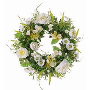 Deko Sommerkranz FAHIRA, Ranunkel, Gänseblümchen, creme, Ø25cm Deko Sommerkranz FAHIRA, Ranunkel, Gänseblümchen, creme, Ø25cm