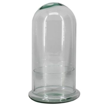 Haube aus Glas FRANKHILDE mit Teller, recycelt, transparent, 27cm, Ø15,1cm Haube aus Glas FRANKHILDE mit Teller, recycelt, transparent, 27cm, Ø15,1cm