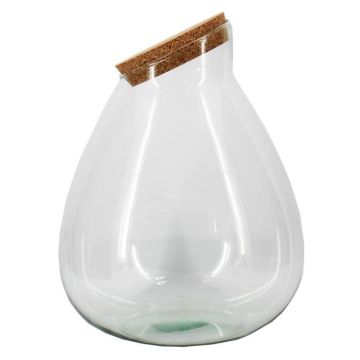 Aufbewahrungsglas ELULY mit Korkdeckel, recycelt, klar, 37cm, Ø20cm