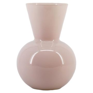 Glas Blumen Vase VANTRA, zartrosa, 30cm, Ø21cm Glas Blumen Vase VANTRA, zartrosa, 30cm, Ø21cm