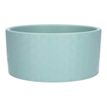 Schale FERDINANTA mit Muster, Keramik, hellblau-matt, 9cm, 18,5cm