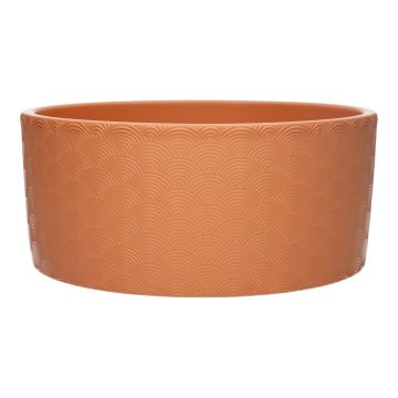 Schale FERDINANTA mit Muster, Keramik, terracotta, 9cm, 18,5cm