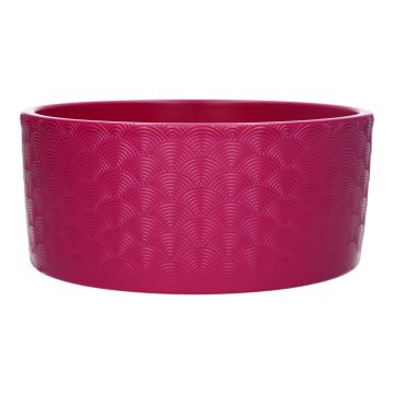 Schale FERDINANTA mit Muster, Keramik, pink-matt, 10,1cm, 22,5cm
