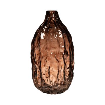 Flaschenvase CLIFFORD mit Maserung, Glas, braun-klar, 22cm, Ø11,3cm Flaschenvase CLIFFORD mit Maserung, Glas, braun-klar, 22cm, Ø11,3cm