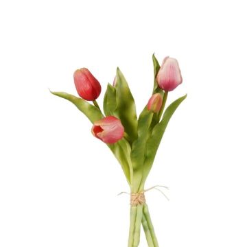 Kunst Tulpen Strauß LEANA, pink-rosa-weiß, 30cm, Ø20cm Kunst Tulpen Strauß LEANA, pink-rosa-weiß, 30cm, Ø20cm