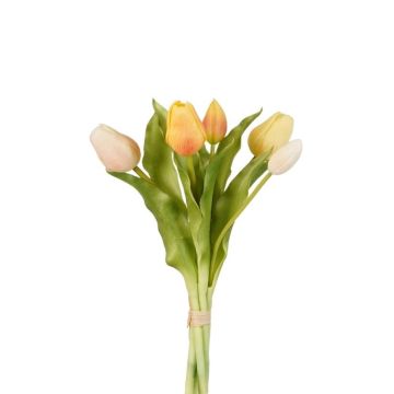 Kunst Tulpen Strauß LEANA, gelb-rosa-weiß, 30cm, Ø20cm Kunst Tulpen Strauß LEANA, gelb-rosa-weiß, 30cm, Ø20cm