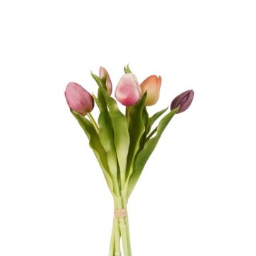 Kunst Tulpen Strauß LEANA, rosa-pfirsich-violett, 30cm, Ø20cm Kunst Tulpen Strauß LEANA, rosa-pfirsich-violett, 30cm, Ø20cm