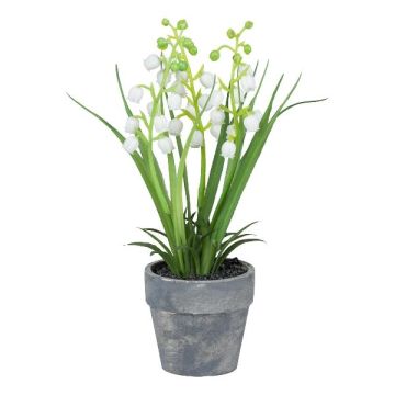 Deko Blume Maiglöckchen ZORKLEM im Dekotopf, weiß, 18cm