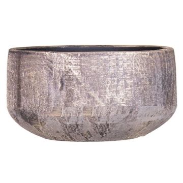 Keramik Blumenschale AETIOS, Farbverlauf, gold-braun, 13cm, Ø28cm Keramik Blumenschale AETIOS, Farbverlauf, gold-braun, 13cm, Ø28cm