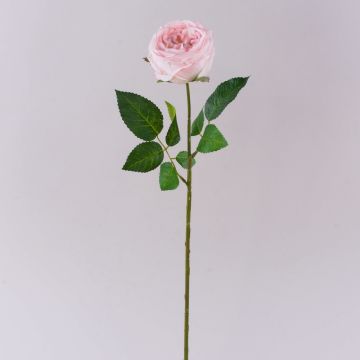 Rose künstlich MARNUK, hellrosa, 60cm, Ø9cm