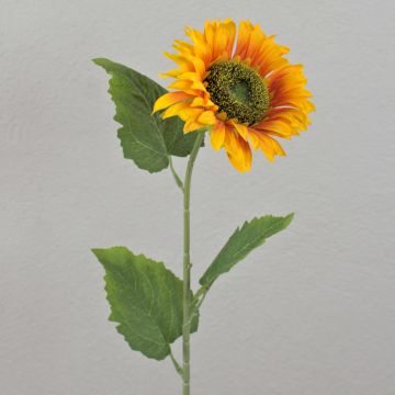 Sonnenblume künstlich ESDINA, gelb-orange, 75cm, Ø13cm