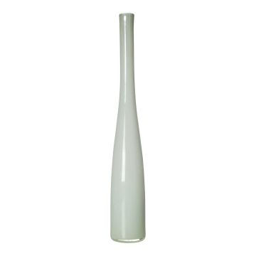 Schlanke Glas Flaschenvase NASTASYA, weiß, 60cm, Ø10cm