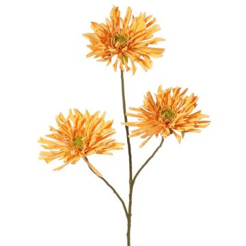 Deko Zweig Chrysantheme LASDIM, ockergelb, 75cm, Ø11cm