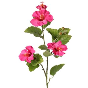 Künstlicher Zweig Hibiskus TELSIMA mit Blüten, pink, 80cm