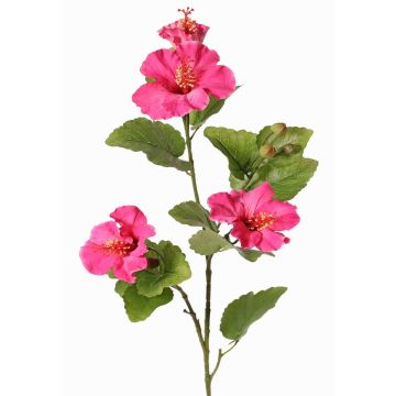 Künstlicher Zweig Hibiskus TELSIMA mit Blüten, pink, 80cm Künstlicher Zweig Hibiskus TELSIMA mit Blüten, pink, 80cm