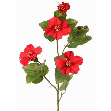 Künstlicher Zweig Hibiskus TELSIMA mit Blüten, rot, 80cm Künstlicher Zweig Hibiskus TELSIMA mit Blüten, rot, 80cm