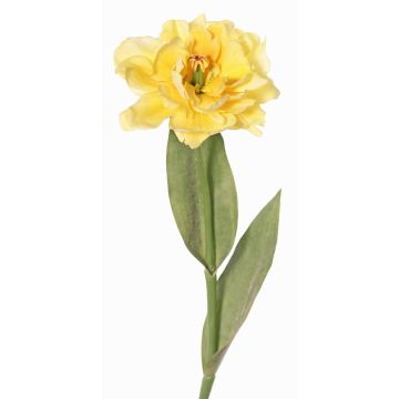 Kunst Papageien Tulpe STEFANIE, gelb, 65cm, Ø14cm