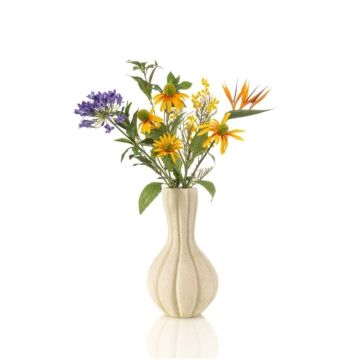 Dekoblumenstrauß FEME, gelb-orange-lila, 50cm, Ø35cm Dekoblumenstrauß FEME, gelb-orange-lila, 50cm, Ø35cm