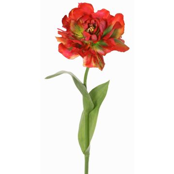 Kunst Papageien Tulpe STEFANIE, rot-grün, 65cm, Ø14cm Kunst Papageien Tulpe STEFANIE, rot-grün, 65cm, Ø14cm