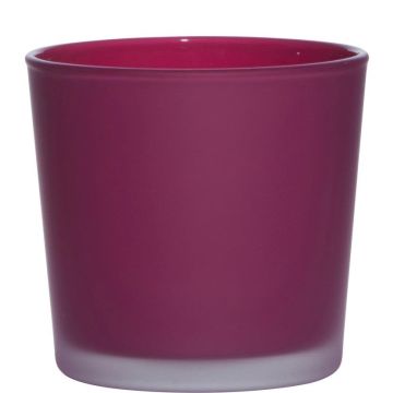 Glasübertopf ALENA FROST, magenta matt, 11cm, Ø11,5cm
