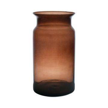 Blumenvase Glas HANNA EARTH, braun-klar, 29,5cm, Ø15cm