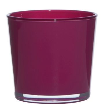 Glasübertopf ALENA, magenta, 11cm, Ø11,5cm
