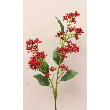Kunst Viburnum Zweig LABIBA mit Knospen, rot, 60cm, Ø2,5-5cm