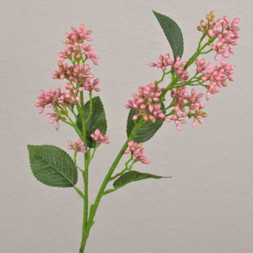 Kunst Viburnum Zweig LABIBA mit Knospen, rosa, 60cm, Ø2,5-5cm