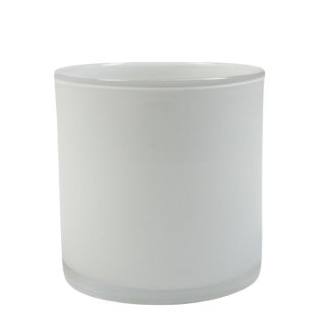 Kerzen Glas Zylinder SANYA EARTH, weiß, 10cm, Ø10cm Kerzen Glas Zylinder SANYA EARTH, weiß, 10cm, Ø10cm