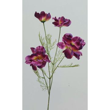 Kunst Blumenzweig Schmuckkörbchen PRESTIOSA, violett-grün, 75cm, Ø6-11cm