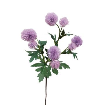 Fake Blumenzweig Kugeldistel TRAUDLINDE, lila, 55cm, Ø3-4cm