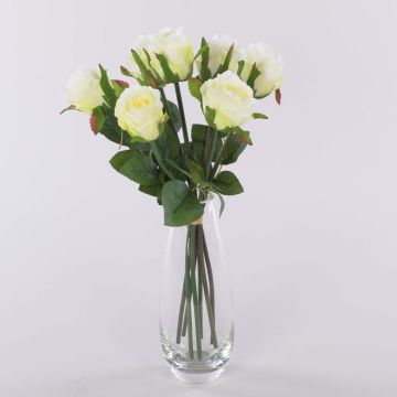 Künstlicher Rosenstrauß MURINET, weiß-creme, 35cm