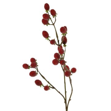 Künstlicher Zweig Brombeere URUMA mit Früchten, rot, 90cm