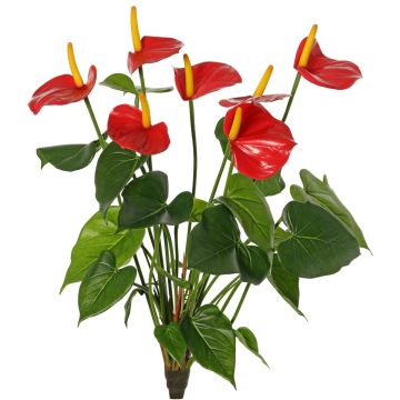 Kunst Anthurium NAKITA auf Steckstab, rot, 50cm