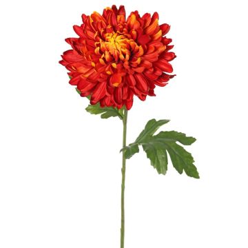 Kunstblume Chrysantheme DELPHINA, dunkelorange, 65cm, Ø14cm