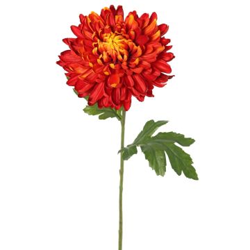 Kunstblume Chrysantheme DELPHINA, dunkelorange, 65cm, Ø14cm