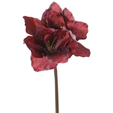 Amaryllis Kunstblume SARDUAN, burgunderrot, 65cm, Ø10cm