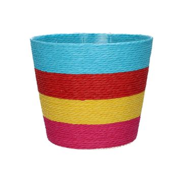 Pflanzkorb NERIONKO MULTI, türkis-rot-gelb-pink, 13cm, Ø15,5cm