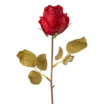 Deko Blume Rose GROLK, Trockenoptik, rot, 45cm, Ø6cm