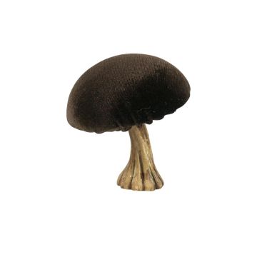 Pilz Deko Figur ARNAH, Samt, braun, 10cm