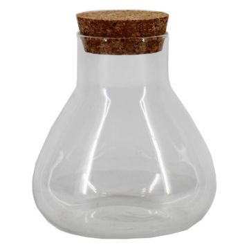 Vorratsglas PEPPA mit Korkdeckel, klar, 11,5cm, Ø10,3cm