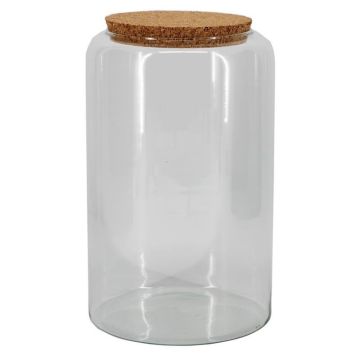 Vorratsglas KEDAR mit Korkdeckel, klar, 30cm, Ø19cm